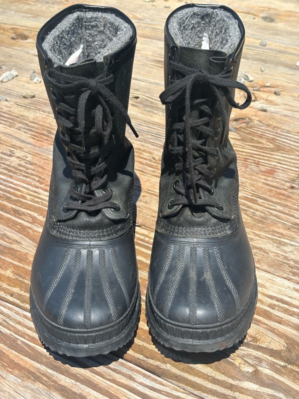 Sorrel Black Lace-Up Waterproof Winter Boots